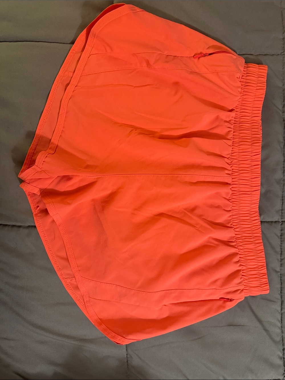 lululemon Coral Orange Running Shorts